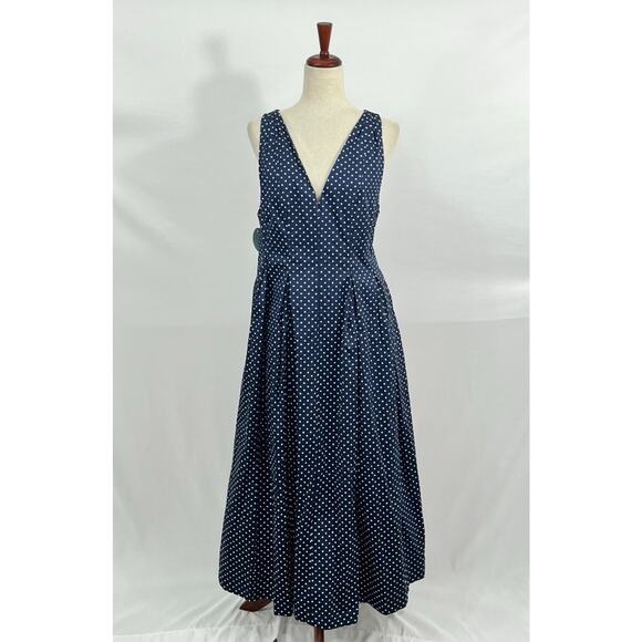 HILL HOUSE Sz XL Jacqueline Navy Polka Dot Dress NWT - Picture 8 of 11